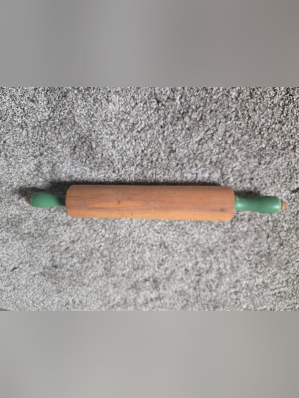 Wooden Rolling Pin with Green Handles - Home Accents
